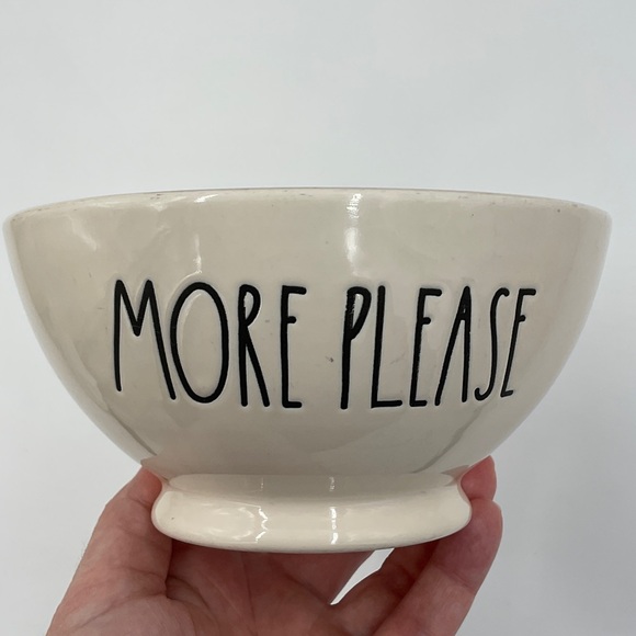 NWOT Rae Dunn by Magenta MORE PLEASE Bowl for Cereal Ice Cream Soup or Snacks - Picture 1 of 14